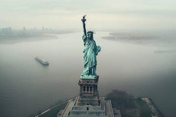 Fototapeta premium New york statue sculpture landmark.