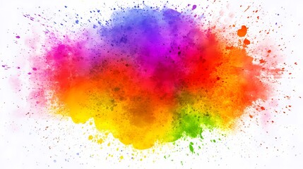 Fototapeta premium Abstract Watercolor Rainbow Explosion Background