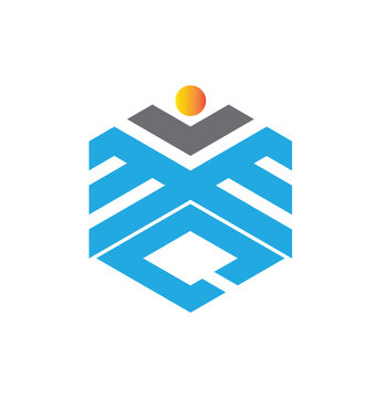 ecl letter hexagon vector logo