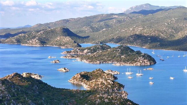 Kekova is a small Turkish island near Demre district of Antalya province which faces the villages of Kalekoy.