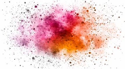 Abstract Watercolor Background with Splashes and Splatter Effect