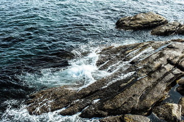 rocks and sea