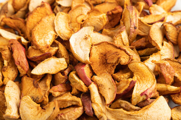 Dried Apples, texture, Side view, close up