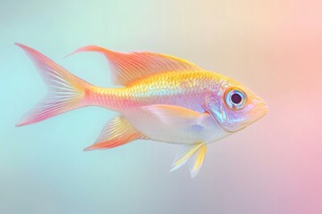 Obraz premium Anthias fish isolated on splashcolors background