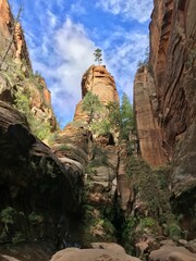 Rocky mountains in sunny day