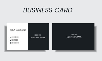Simple Business Card Layout business card design . double sided business card template modern and clean style