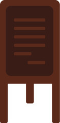 Vector illustration of a menu board for cafe in solid cartoon style. Coffee-themed event, a cafe menu element, a coffee shop advertisement, a coffee-related blog post. Latte, Espresso, Americano, Capp