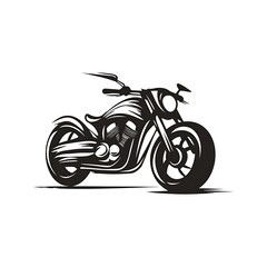 Fototapeta premium Black and white illustration of a motorcycle.