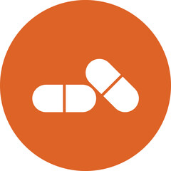 Vitamins glyph circle icon