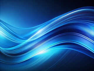 Obraz premium Abstract Blue Curved Lines Background for Modern Design with Copy Space