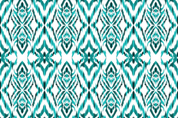 Geometric vintage texture vector art design. Textile fashion lines ikat seamless pattern and batik fabric asian texture background indian geometric shapes. Ethnic abstract ikat art.