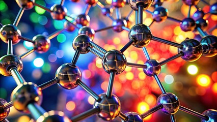 Abstract Carbon Atoms - Conceptual Photography Representing Molecular Structures and Scientific Innovation