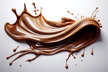 A fantastic chocolate syrup splash for presentation. (Generative AI)