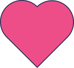 Heart love invitation. Festive heart shaped card. Image for design of pet store or veterinary clinic. Simple flat vector isolated on white background