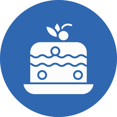 Cake glyph circle icon