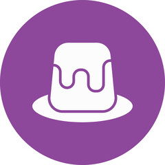 Pudding glyph circle icon