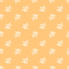 A yellow background with white flowers