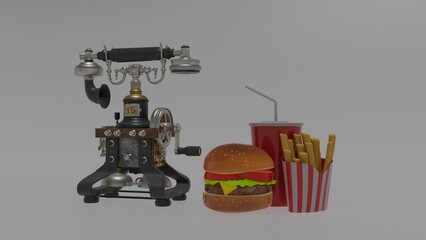 fast food and telephone