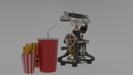 fast food and telephone