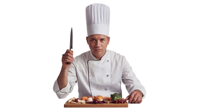 chef on a transparent background, png