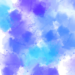 Abstract watercolor background texture. Blue and purple watercolor background design.
