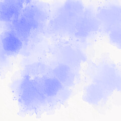 Abstract brush painted watercolor background with blue colors. Watercolor gradient painted background.