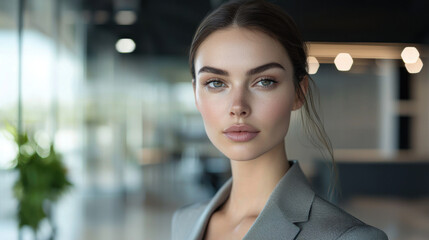 Naklejka premium Portrait of Beautiful Businesswoman