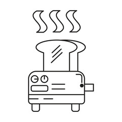 Toaster icon vector on white background