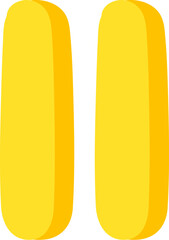 A vibrant vector illustration of pause symbol of media control in joyful cartoon style. A lively music festival or celebration with joyous atmosphere. Music cafe or club decoration. Elements for birth