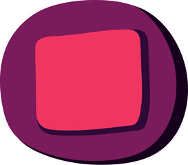 A vibrant vector illustration of stop symbol of media control in joyful cartoon style. A lively music festival or celebration with joyous atmosphere. Music cafe or club decoration. Elements for birthd