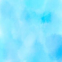 Watercolor abstract background texture with blue colors. Brush painted watercolor soft sky blue background illustration.