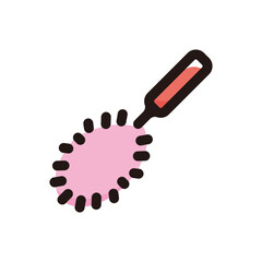 Microfiber feather duster outline icon for graphic design, apps and websites
