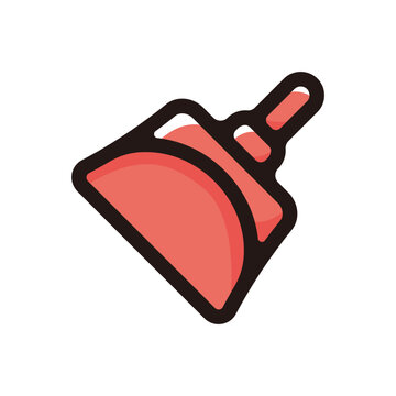 recommend clip art: Dustpan outline icon for graphic design, apps and websites