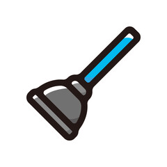 Plunger outline icon for graphic design, apps and websites