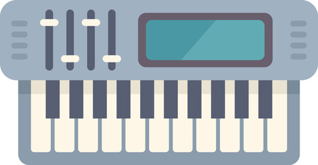 Digital synthesizer is showing musical keyboard interface for composing melodies