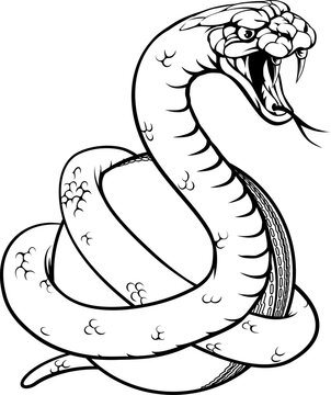 A snake with a cricket ball animal sports team mascot