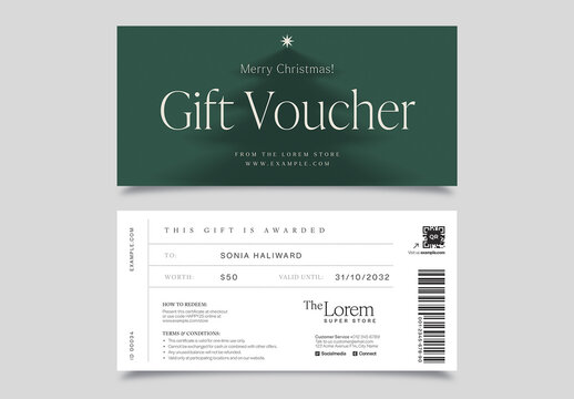 Christmas Gift Voucher Layout