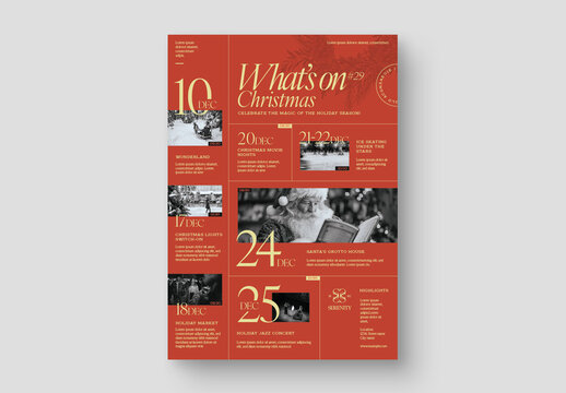 Christmas What's On Event Poster Layout
