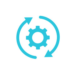 Synchronization icon. Isolated on white background. From blue icon set.