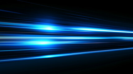 Bright Glowing Blue Line on Plain Black background