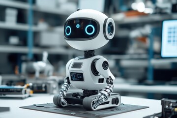 Fototapeta premium Sensor Camera in Advanced Robotic Vision System for Manufacturing Industry 4.0