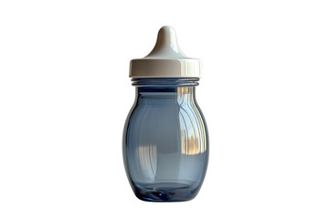Grey baby bottle isolated on transparent background, png file, no background png file