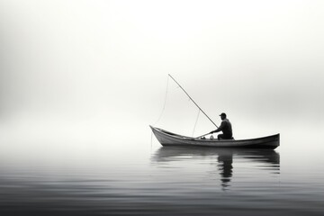 Naklejka premium Fishing sailboat outdoors vehicle.