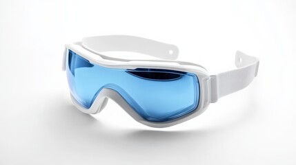 Ski Goggles. Essential Winter Sport Equipment in White Isolated Background