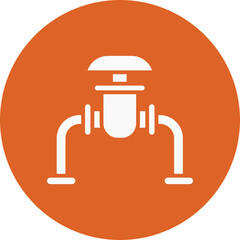 Pipeline glyph circle icon