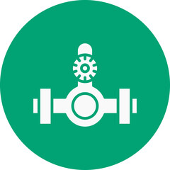 Gas Compression glyph circle icon