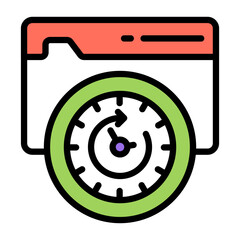 Modern design icon of web speed optimization 

