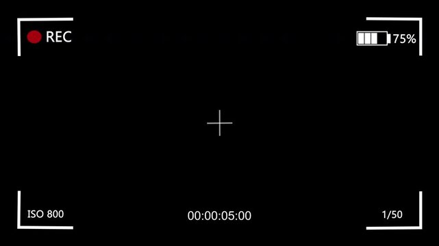 Illustrated frame of the video camera screen in 4k resolution	