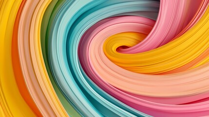 Fototapeta premium An abstract image of colorful, swirling stripes that create a vortex-like effect.