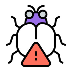 A premium download icon of bug error 

